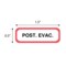 Nevs Position Labels - Post. Evac. 1/2" x 1-1/2" White w/Red & Black XP-520 - alternate 2